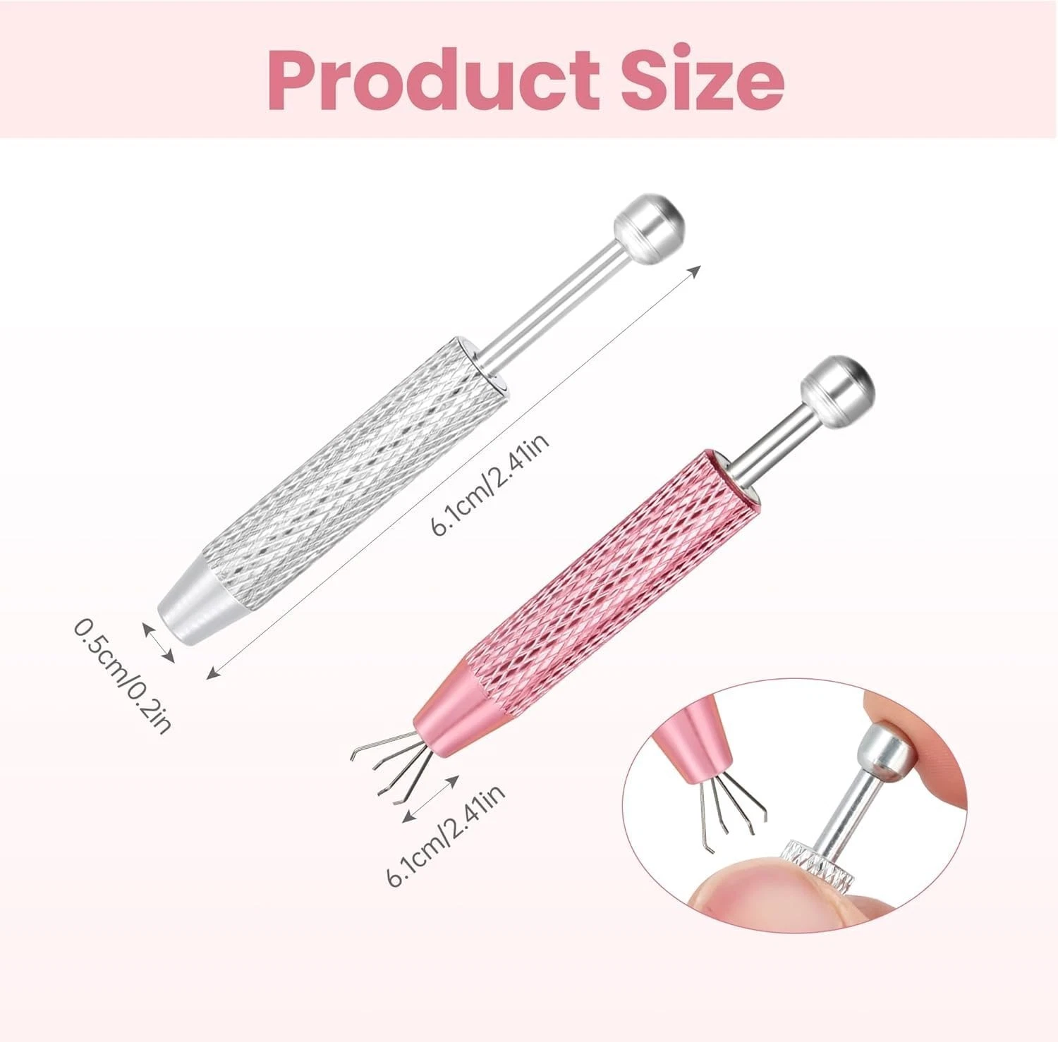 2 Pack Piercing Ball Grabber Tool, Stainless Steel Piercing Removal Tool image 2