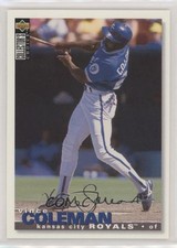 1995 Upper Deck Collector's Choice Silver Foil Signature Vince Coleman #458 1z4