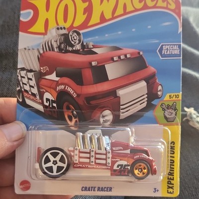 Hot Wheels Crate Racer Experimotors 1:64 Diecast Car Red White 2025