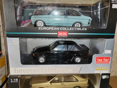 1/18 Boxed Model Sunstar 4972R Escort MK3 Xr3 in schwarz 