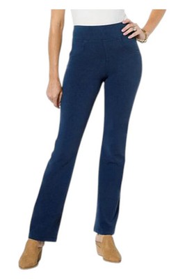 HUE Women's Game-Changing Straight Leg Denim Pant Dark Wash