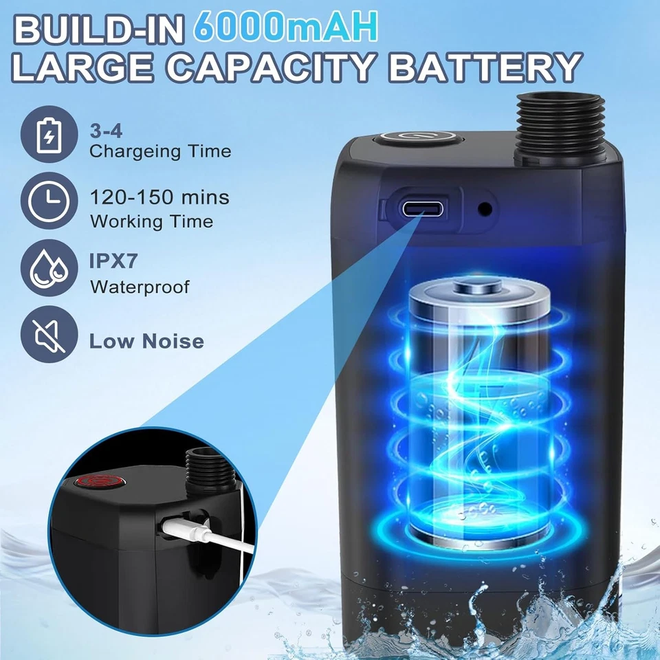 便携式热水淋浴野营,弹出式淋浴帐篷,可充电野营淋浴 — 第 2/4 张图片