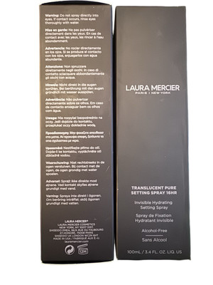 Laura Mercier Translucent Pure Setting Spray 16HR Full Size 100mL 3.4 Oz
