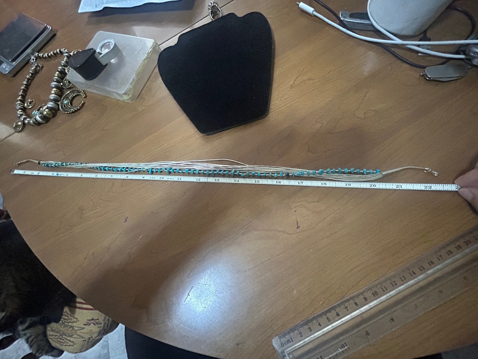 Native Sterling Turquoise Signed Multi strand Nec… - image 10