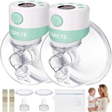 Double Wearable Breast Pump Electric Hands-Free 2 Modes, 9 Levels