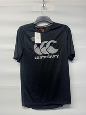 Image of Men’s Canterbury Core Vapodri Black Logo T Shirt Size Medium Brand New 