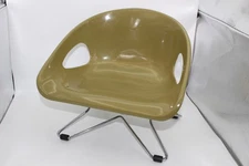 Vintage MCM Cosco Child Booster Seat Avocado Green w/Chrome Legs-NO PAD