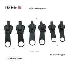 Fix Zipper Zip Slider Repair Instant Kit Removable Rescue Replacement Pack of 6P