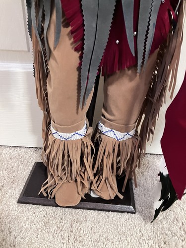 Alto 33"! Bambola ballerina guerriero uomo indiano nativo americano collezione senza tempo - Foto 8 di 15