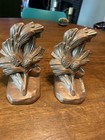 Vintage Pic Pinecone Art Devo MCM Metal Bookends