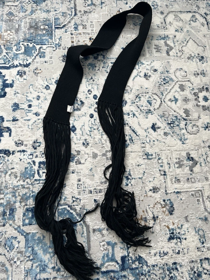 Dior Homme AW04 “VOTC” Long Fringe Scarf by Hedi Slimane – Rare Collector Piece - Image 2 of 4