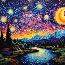 Starry Night Diamond Painting Kits for Adults - Sky Art 118 