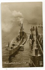 AK SMS "Unterseeboote U 1 und U 12 in Kiel", Kaiserliche Marine 1914