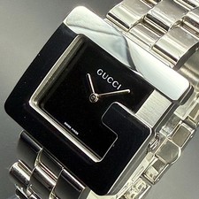 NEAR MINT 2000s Gucci G-Frame 3600M YA036001 Black Dial Qz 32mm Mens Wrist Watch