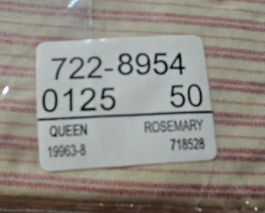 Nueva Falda de Cama JC Penney Home Queen Romero Rayas Casa de Campo Francés Country Boho Foto 3 de 4