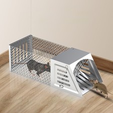 Heavy Duty Steel Rat Traps Squirrel Humane Live Bait Vermin Rodent Cage Catcher