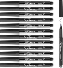 YISAN Black Dry Erase Markers Ultra Fine 1 Count Pack of 12 ,