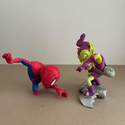 Spider-Man & Green Goblin Action Figuren Set PVC Comic Style Gebraucht