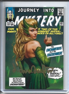 2022 UD Marvel Masterpieces Enchantress Dan Dos Santos Cover Variant Auto 10/10