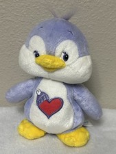 2003 TCFC Care Bear Cousins Cozy Heart Penguin Plush beanie Purple 8  