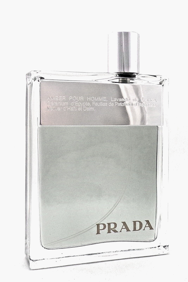 Prada AMBER POUR HOMME 3.3 oz. Eau de Toilette Spray for Men. New