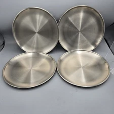 Lot Of 4 Paoli 9 In 304 Stainless Steel Dinner Plate for Main Dishes