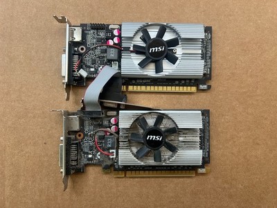 2X MSI GEFORCE 210 1GB PCI EXPRESS 2.0 X16 HDMI GRAPHICS VIDEO CARD N210-MD1G/D3