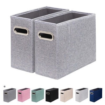 ComfortKeeper 2PCS Letter Size Fabric File Organizer w/Handles, Collapsible Gray