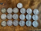 (19) Walking Liberty Half Dollar 1918-1947 90% silver Lot of 19 ($9.50 FV)