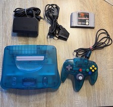 Nintendo 64 N64 Konsole Transparent Clear Blu...