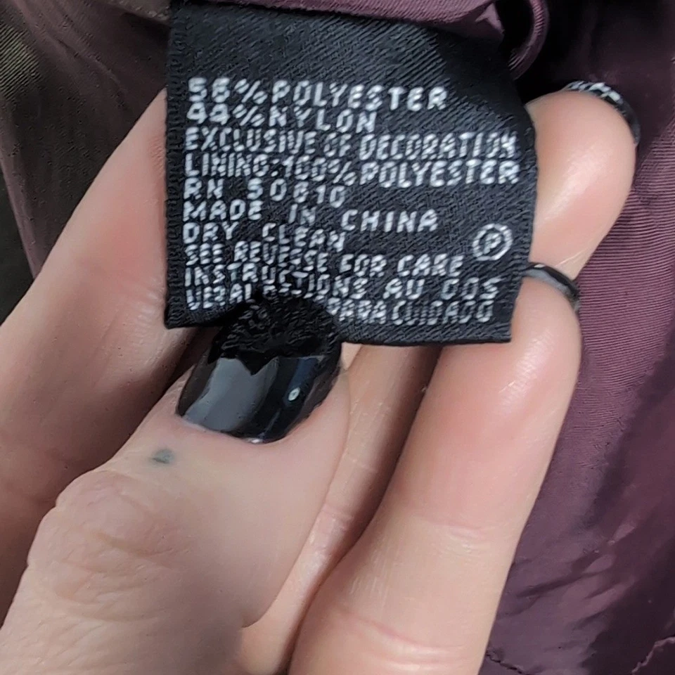 Top Floral Corto Ajustado Vintage Nipon Boutique Para Mujer Talla 14 Verde Borgoña Foto 4 de 4