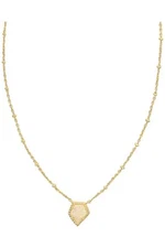 Kendra Scott Framed Tess Satellite Pendant Necklace Iridescent Drusy