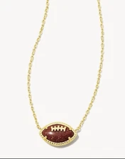 Kendra Scott “Football” 🏈 Short Necklace In Gold tone ~ Never Worn FaB!