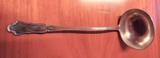 Wilkens gro&szlig;e Suppenkelle, Dresdner Barock  in 800er Silber, L&auml;nge 34 cm
