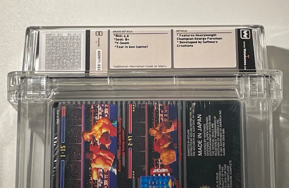 FOREMAN FOR REAL - 1995 SNES SUPER NINTENDO - FACTORY SEALED - WATA 6.0 / B+ - Image 3 of 4