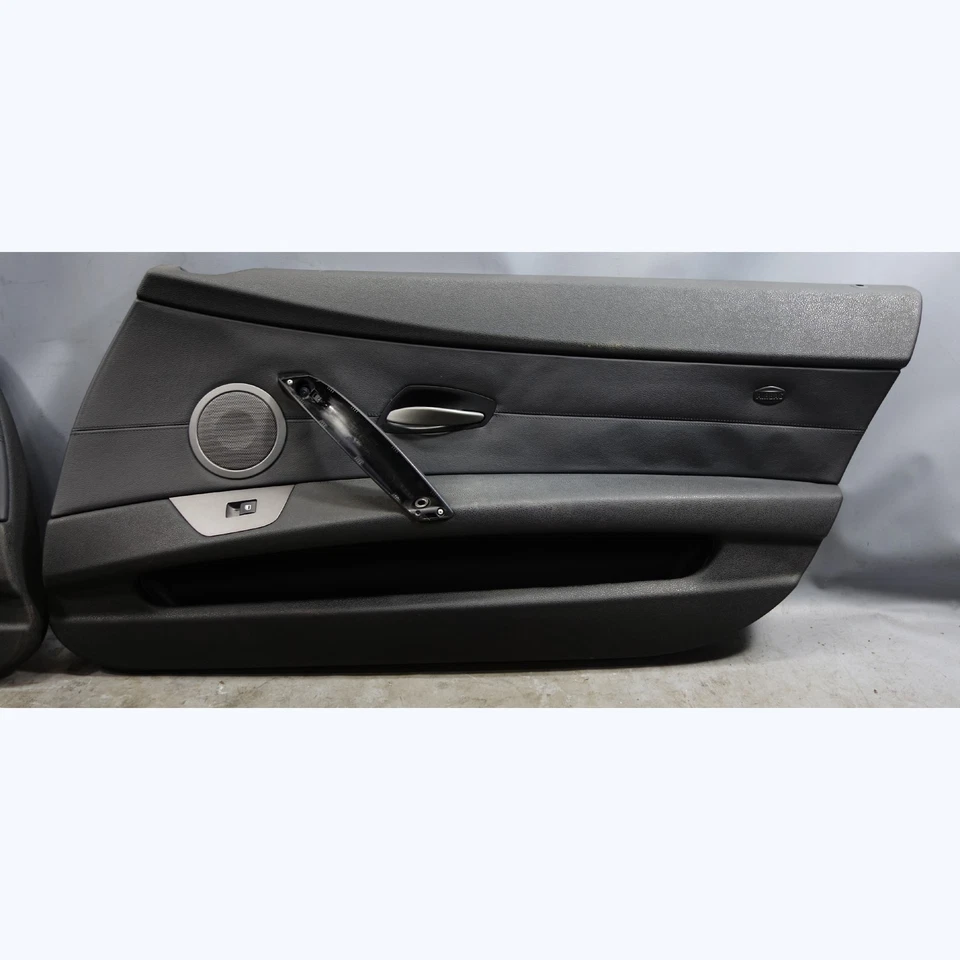 BMW E85 E86 Z4 2003-2008 interior panel puerta moldura revestimiento par cuero negro OEM Foto 2 de 4