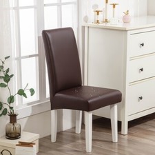 4/6 Pcs Restaurant Chair Covers Waterproof PU Decorative Protective Covers