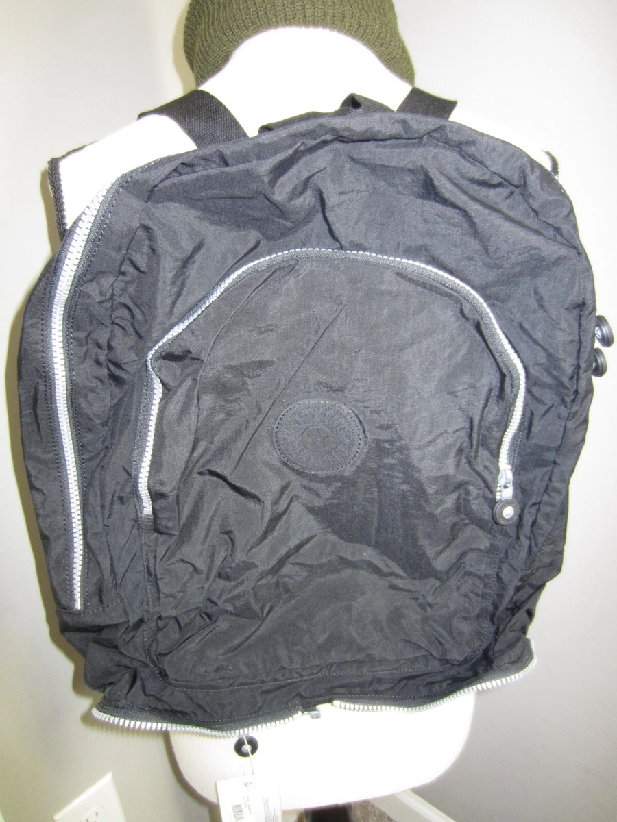 NWT Kipling Ernest Backpack Foldable Stowaway Black Travel Backpack HTF