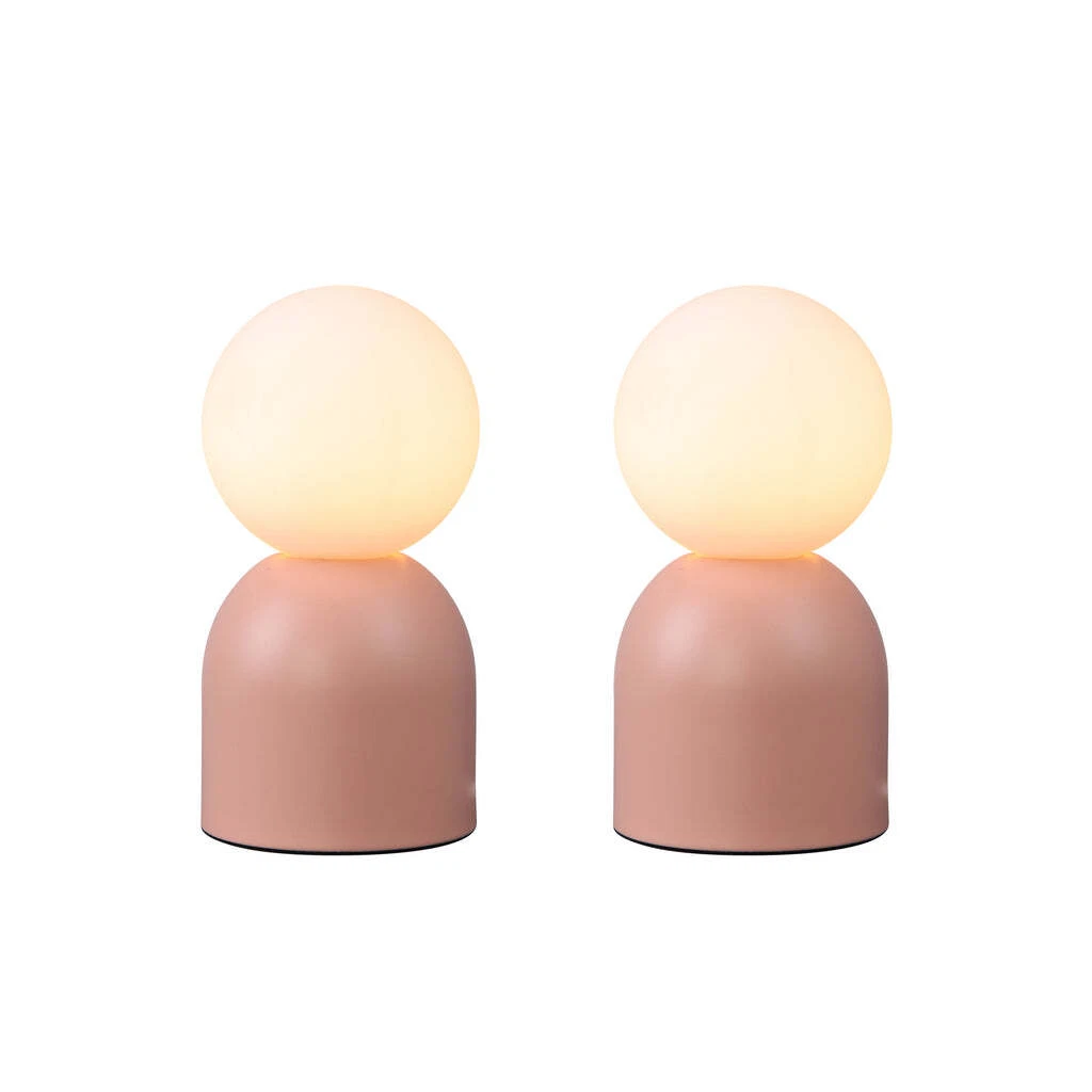 Lexi Lighting Set of 2 Elle Touch Table Lamp Pink