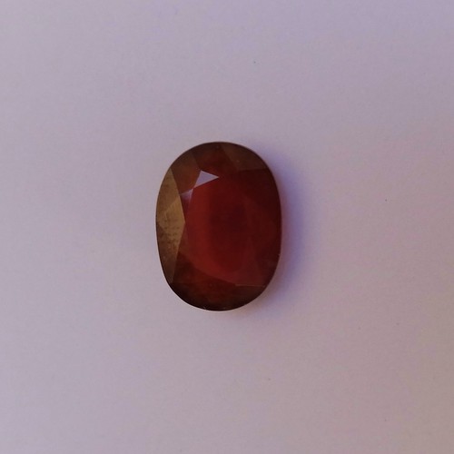 7.0Ct 13.6x10.2x5.1MM Natural Reddish Orange Color Hessonite Cut Garnet Gemstone - Picture 6 of 20