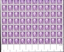 #1170 WALTER F. GEORGE MINT SHEET.  F- VF NH. BCV $19.50