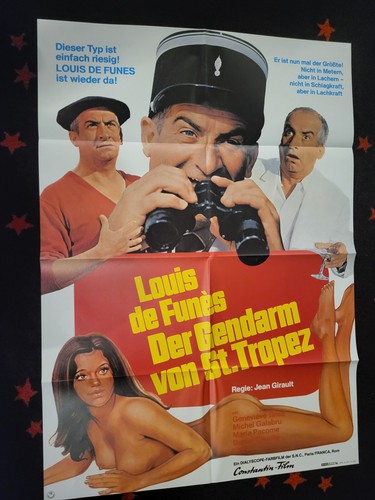 Der Gendarm von St. Tropez WA Kinoplakat A1 Louis de Funes Geneviève Grad NUDE - 第 1/1 張圖片