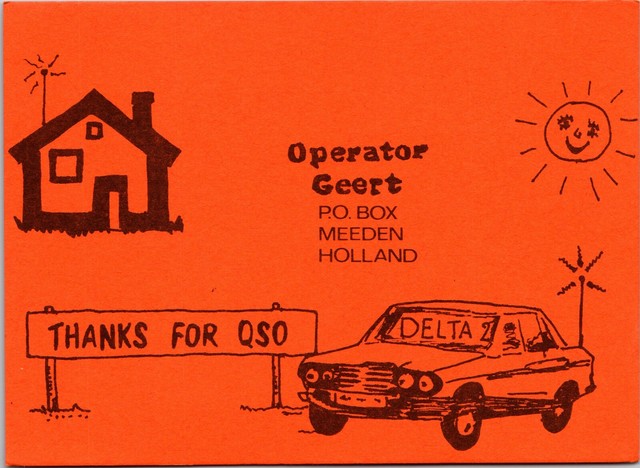 German CB Station Vtg Ham Radio Amateur QSL QSO Art Card Postcard Cartoon 77 German CB Station Vtg Ham Radio Amateur QSL QSO Art Card Postcard Cartoon 77