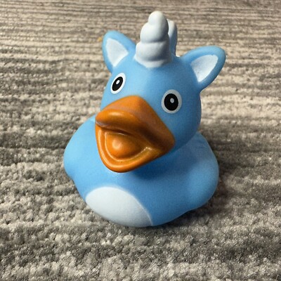 Rubber Duck Blue Unicorn Decor Car Home Office Cute Ornament