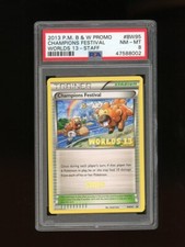 Pokemon PSA 8 NM-Mint 2013 Champions Festival STAFF World Championship Card BW95 on eBay