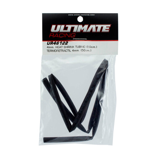 Ultimate RC Schrumpfschlauch 4mm (50cm) schwarz Heat Shrink Tubing - Picture 1 of 1