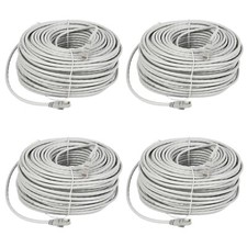  4 200FT Cat6 PoE IP Camera NVR Ethernet Cable Outdoor/Indoor RJ45 Cord Wire
