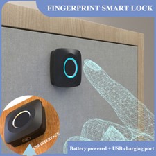 3D Fingerprint Lock Smart Keyless Entry Drawer Locker Cabinets Lock Mini Easy