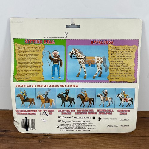 VTG Imperial Toys Legends of the Wild West Sitting Bull Play Set Horse NIP READ - Picture 11 of 16