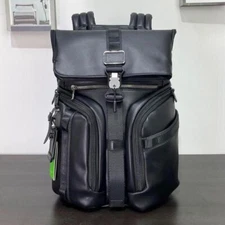 TUMI Backpack ALPHA BRAVO Logistic Black 932759 Leather New